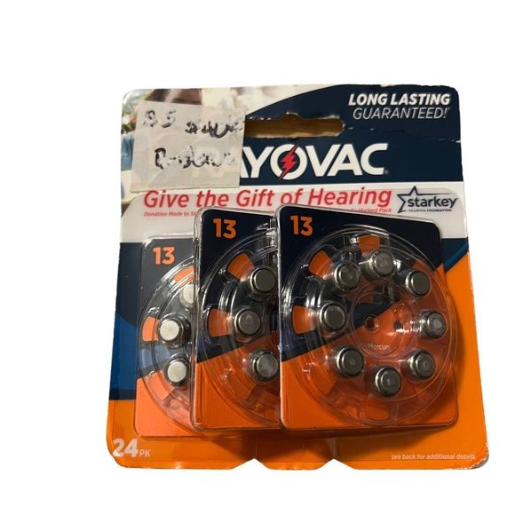 Size 13 Hearing Aid Batteries 32 Ct Mixed Lot Duracell Rayovac BEST BY 2021 - Picture 2 of 6